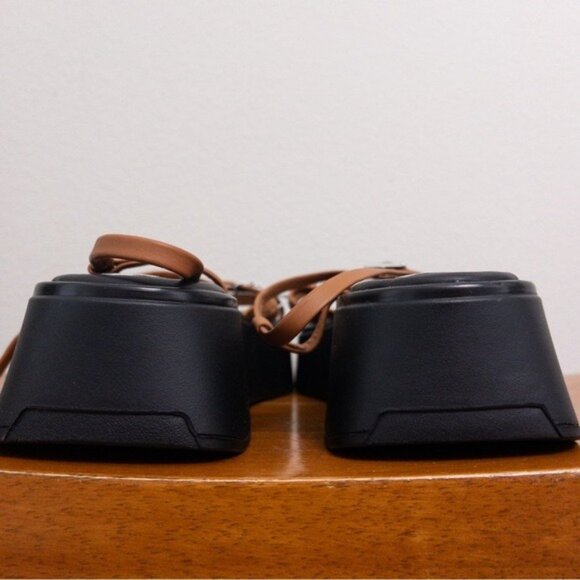 NWT Vagabond Courtney Strappy Leather Flatform Sandal 41 Cognac Platform 11 - Picture 9 of 13
